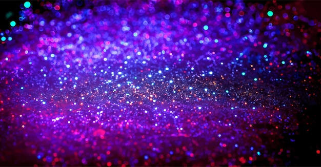 Hintergrund von abstrakten Glitzerlichtern blau-gold und schwarz defokussiert