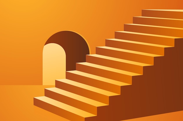 Hintergrund von gradienten 3D-Treppen