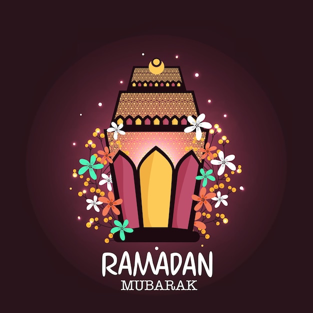 Hintergrund von ramadan mubarak vektordesign