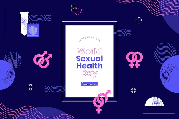 Vektor hintergrund zum welttag der sexuellen gesundheit