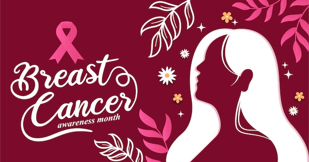 Hintergrundbanner für das Bewusstsein für Brustkrebs