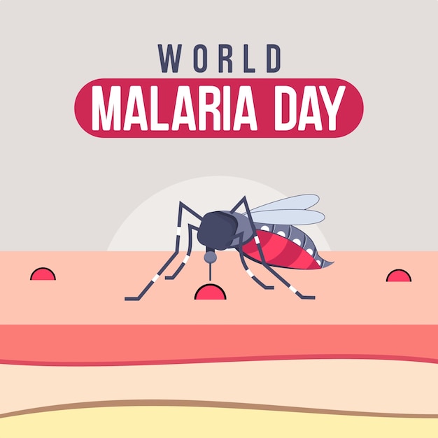 Hintergrundbanner oder Poster zum Welt-Malaria-Tag