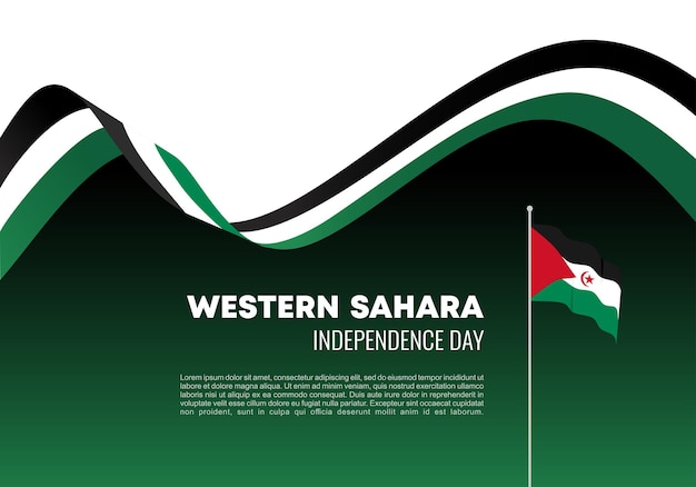 Hintergrundbanner zum unabhängigkeitstag der westsahara für die nationale feier am 27. februar