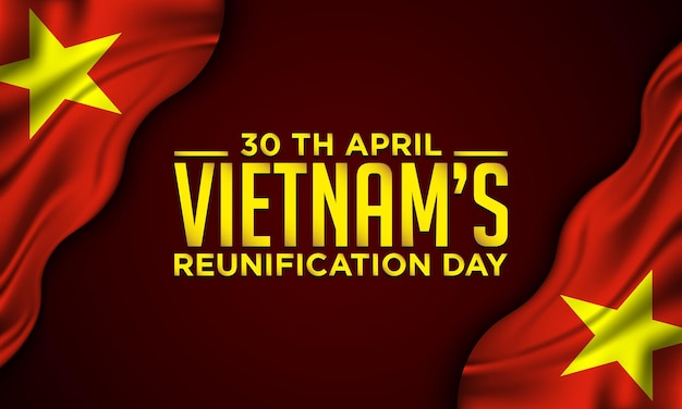 Vektor hintergrunddesign zum tag der wiedervereinigung vietnams