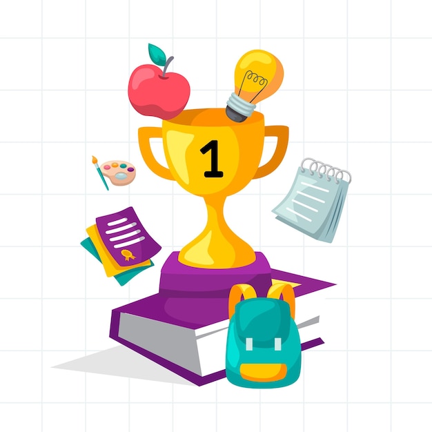 Hintergrunddesignillustration für Bildung