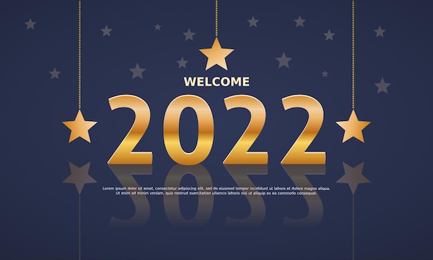 Hintergrundillustration des neuen jahres 2022