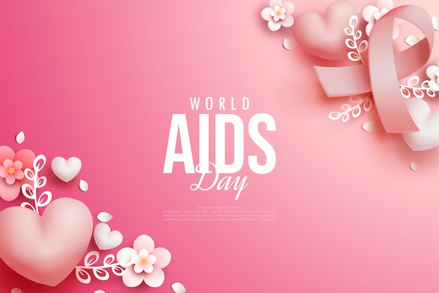 Hintergrundillustration zum welt-aids-tagesbewusstsein