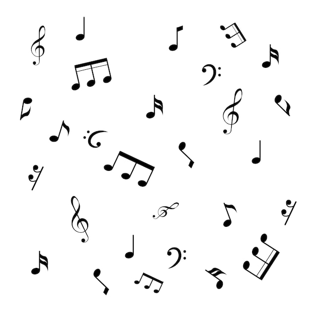 hintergrundmusik noten schwarz und weißclip clefmusic