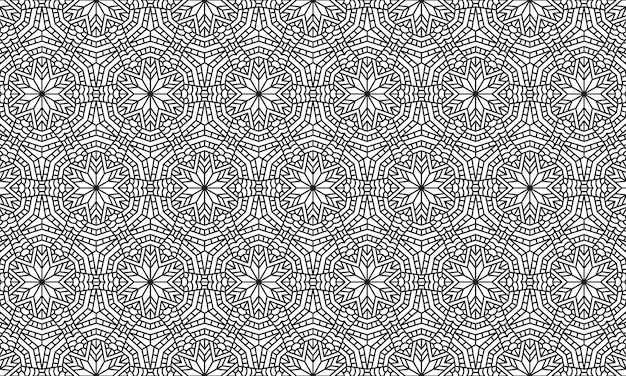 Hintergrundmuster nahtlose linie ethnischen mandala luxus