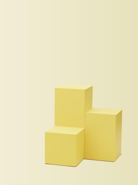 Hintergrundvektor 3D-Render mit Podium Produktszene-Render auf einem weißen Podium