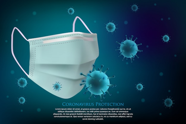 Hintergrundvorlage der Coronavirus-Schutzillustration