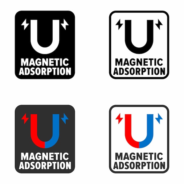 Hinweisschild für magnetische adsorptionsvektoren