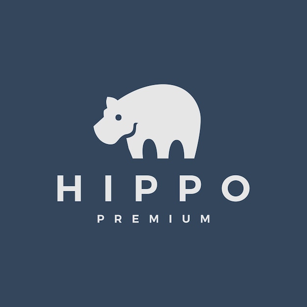 Hippo logo symbol illustration