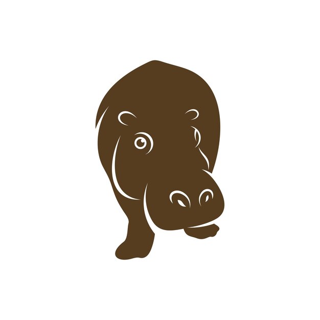 Hippopotamus logo design vektor symbol symbol vorlage illustration
