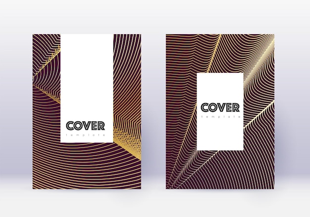 Hipster-cover-design-vorlagenset gold abstrakt l