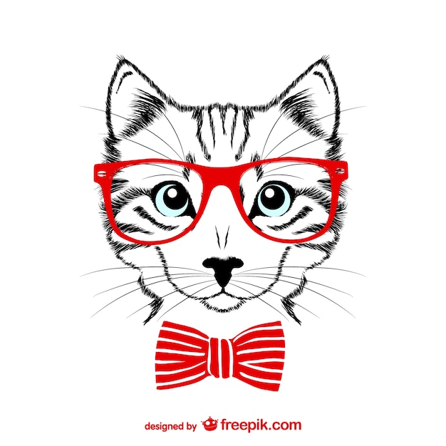 Hipster katze vektor-illustration