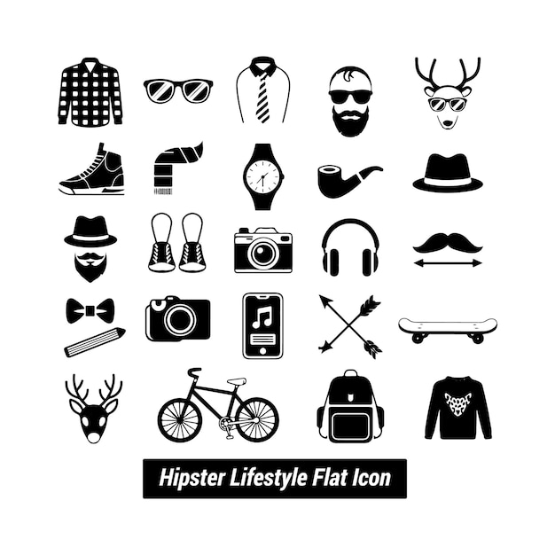 Hipster-Lifestyle-Flat-Ikonen