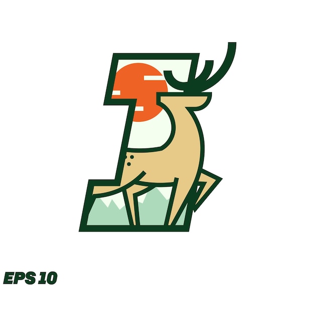 Hirsch oder Jagd Numerisch 1