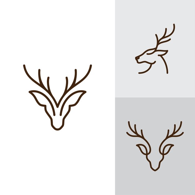 Hirschkopf kreativer logo-design-vektor