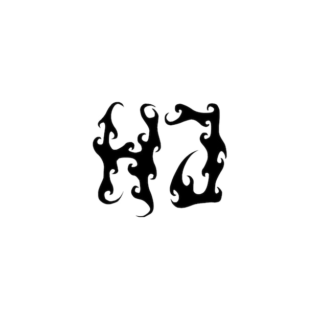 HJ Monogramm Logo Design Buchstaben Text Name Symbol Monochrom Logotyp Alphabet Zeichen einfaches Logo