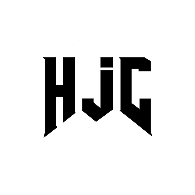 HJC Buchstaben-Logo-Design für Technologieunternehmen HJC Logo-Design schwarz-weiße Farbkombination HJC-Logo HJC Vektor HJC Design HJC Ikon HJC Alphabet HJC Typografie Logo-Design