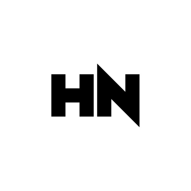 HN Monogramm Logo Design Buchstabe Text Name Symbol Monochrome Logo Alphabet Zeichen Einfaches Logo