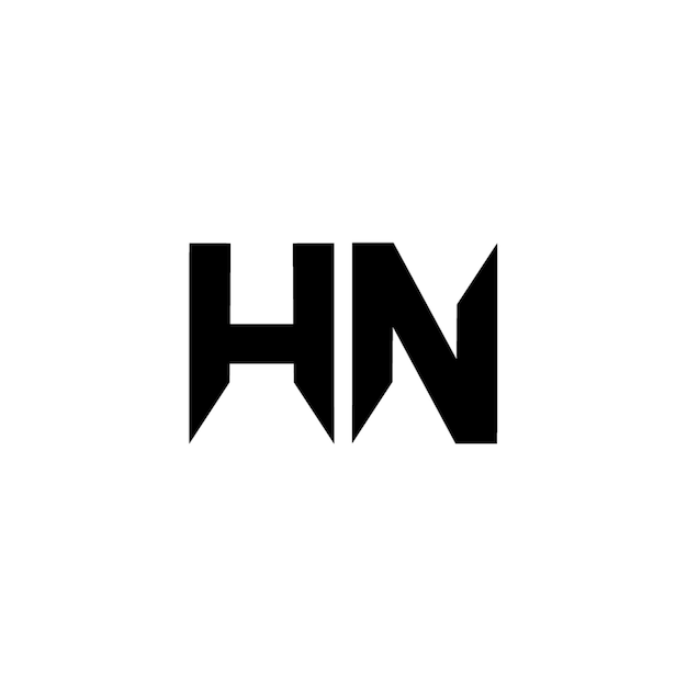 HN Monogramm Logo Design Buchstabe Text Name Symbol Monochrome Logo Alphabet Zeichen Einfaches Logo