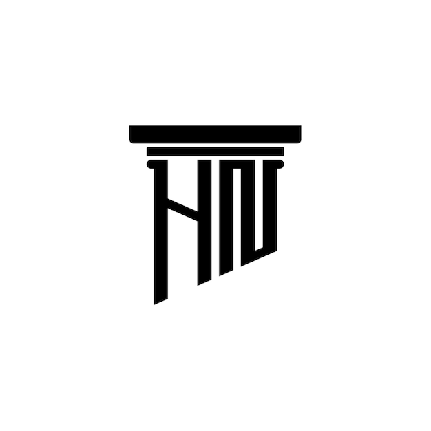 HN Monogramm Logo Design Buchstabe Text Name Symbol Monochrome Logo Alphabet Zeichen Einfaches Logo