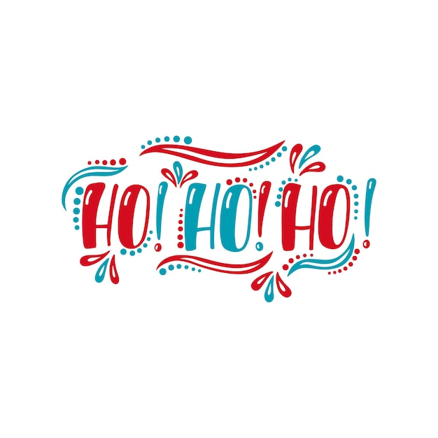 Ho ho ho typografie urlaubsnachricht