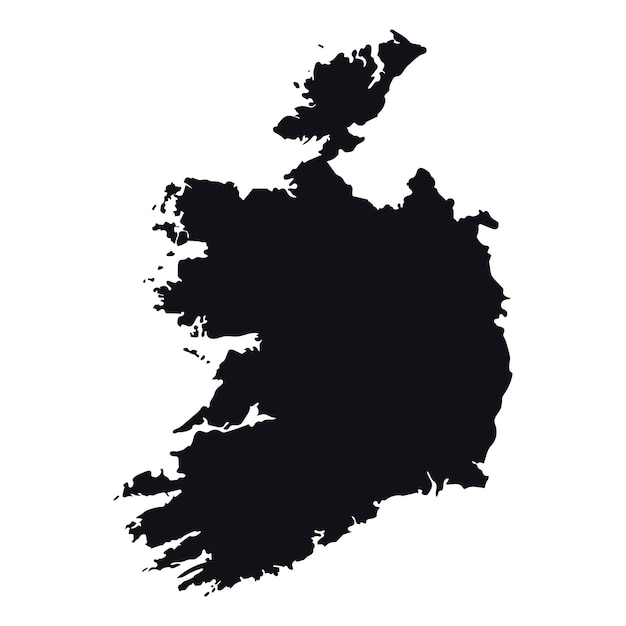 Vektor hochdetaillierte irland-vektorkarte
