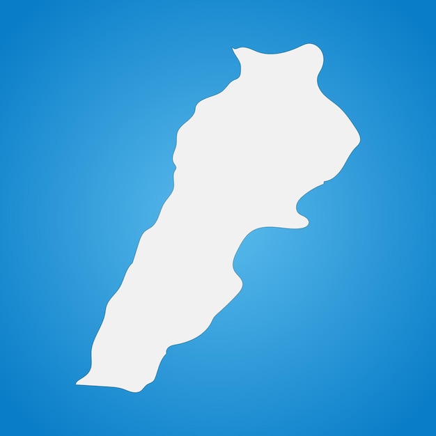 Hochdetaillierte libanon-karte mit isolierten grenzen im hintergrund. einfaches symbol