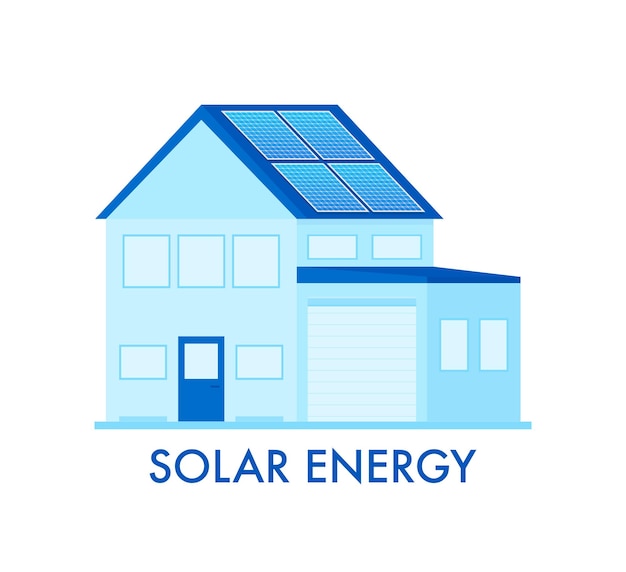 Hochdetaillierte sonnenkollektor-moderne alternative öko-grünenergie-vektorvorratillustration