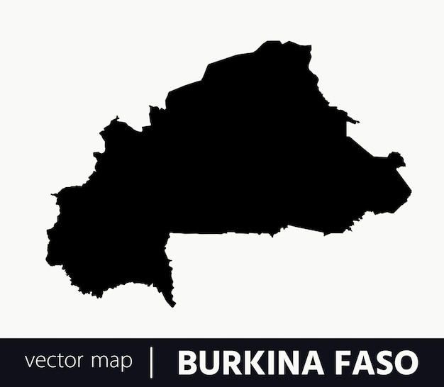 Hochdetaillierte Vektorkarte von Burkina Faso