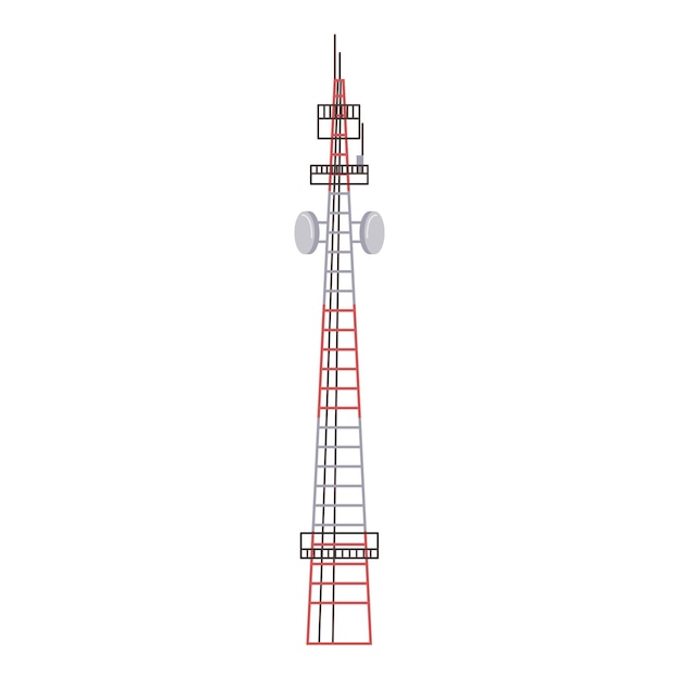 Vektor hochragende kommunikationsantenne funkturm-symbol