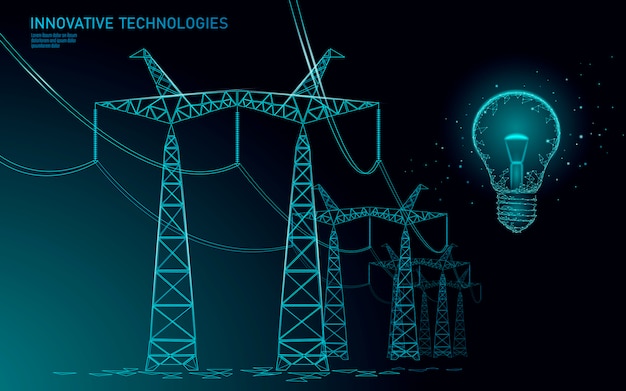 Vektor hochspannungsleitung leitungsbirne.