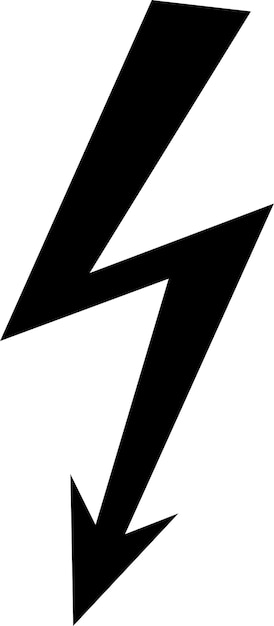 Hochspannungswarnsymbol-Symbol in flacher Vektorillustration