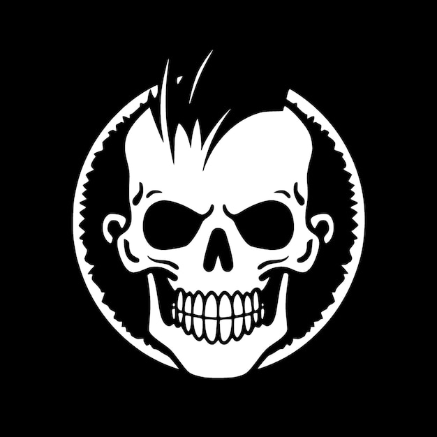 Hochwertige Vektor-Logo-Vektorillustration mit Totenkopf, ideal für T-Shirt-Grafiken