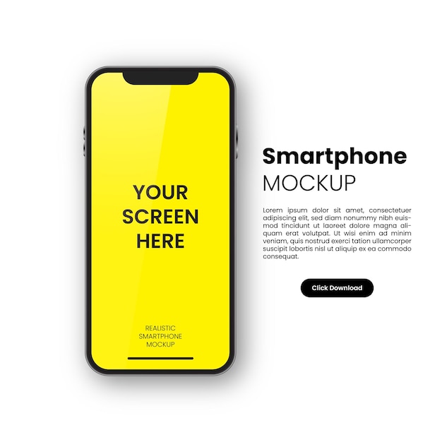 Hochwertiger Smartphone-Mockup-Vektor