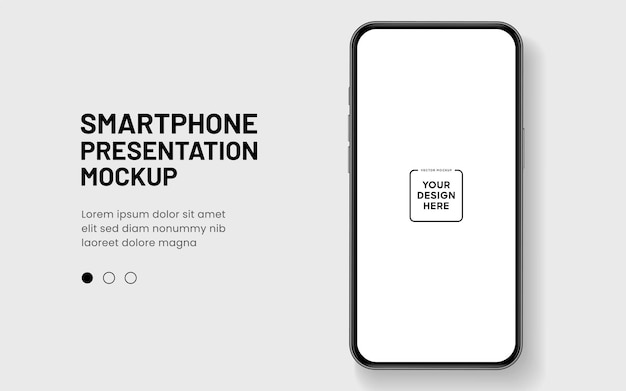 Hochwertiges 3D-Smartphone-Mockup mit unterschiedlichem Winkel und isolierter Hintergrund für die mobile App
