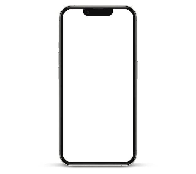 Hochwertiges 3D-Smartphone-Modell mit unterschiedlichem Blickwinkel und isoliertem Hintergrund für mobile Show-App