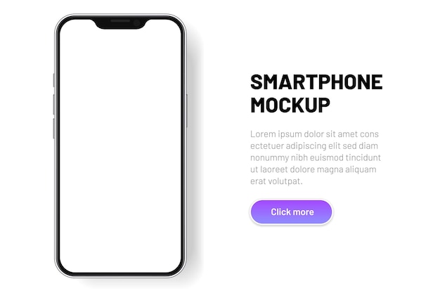 Hochwertiges 3D-Smartphone-Modell mit unterschiedlichem Blickwinkel und isoliertem Hintergrund für mobile Show-App
