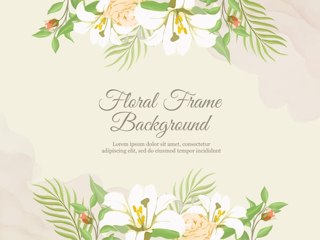 Hochzeit Banner Hintergrund Karte Lilie Blume