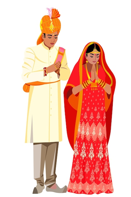 Vektor hochzeit indien