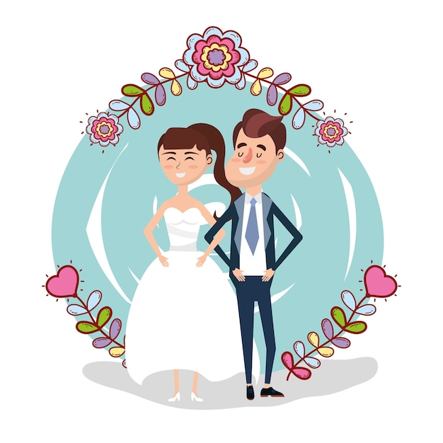 Hochzeitskarte design cartoon