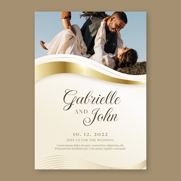 Hochzeitsplakat mit Farbverlauf