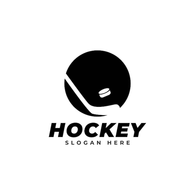 Hockey-Feld-Schild-Logo-Icon-Design-Illustrationsvektor