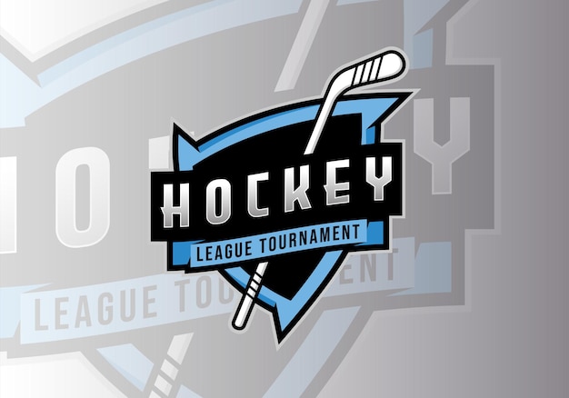 Vektor hockey-liga-turnier-logo-sport-design-vorlage