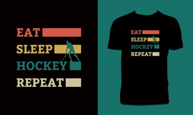 Hockey-t-shirt-design und vektor-illustration