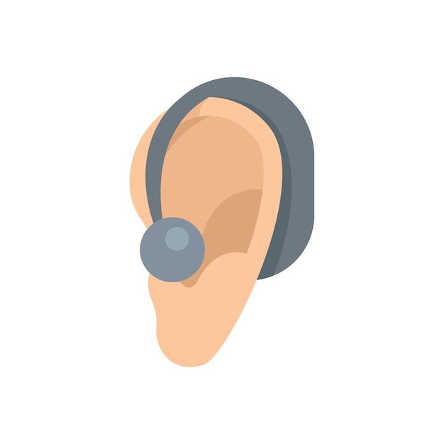 Vektor hörgerät-symbol flache illustration des hörgerät-vektorsymbols für isoliertes webdesign
