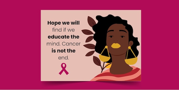 Hoffentlich finden wir, wenn wir den verstand erziehen - brustkrebskarte für afrikanische frauen